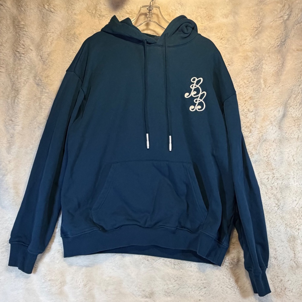 Bogey Boys BB Logo Hoodie Teal Green XXL Cotton Blend Pullover Casual heavyweigh